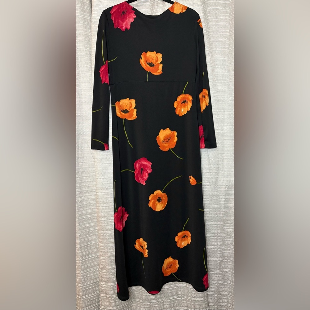 Vintage Karin Stevens Floral Dress – Women’s Size 12 - Picture 3 of 5